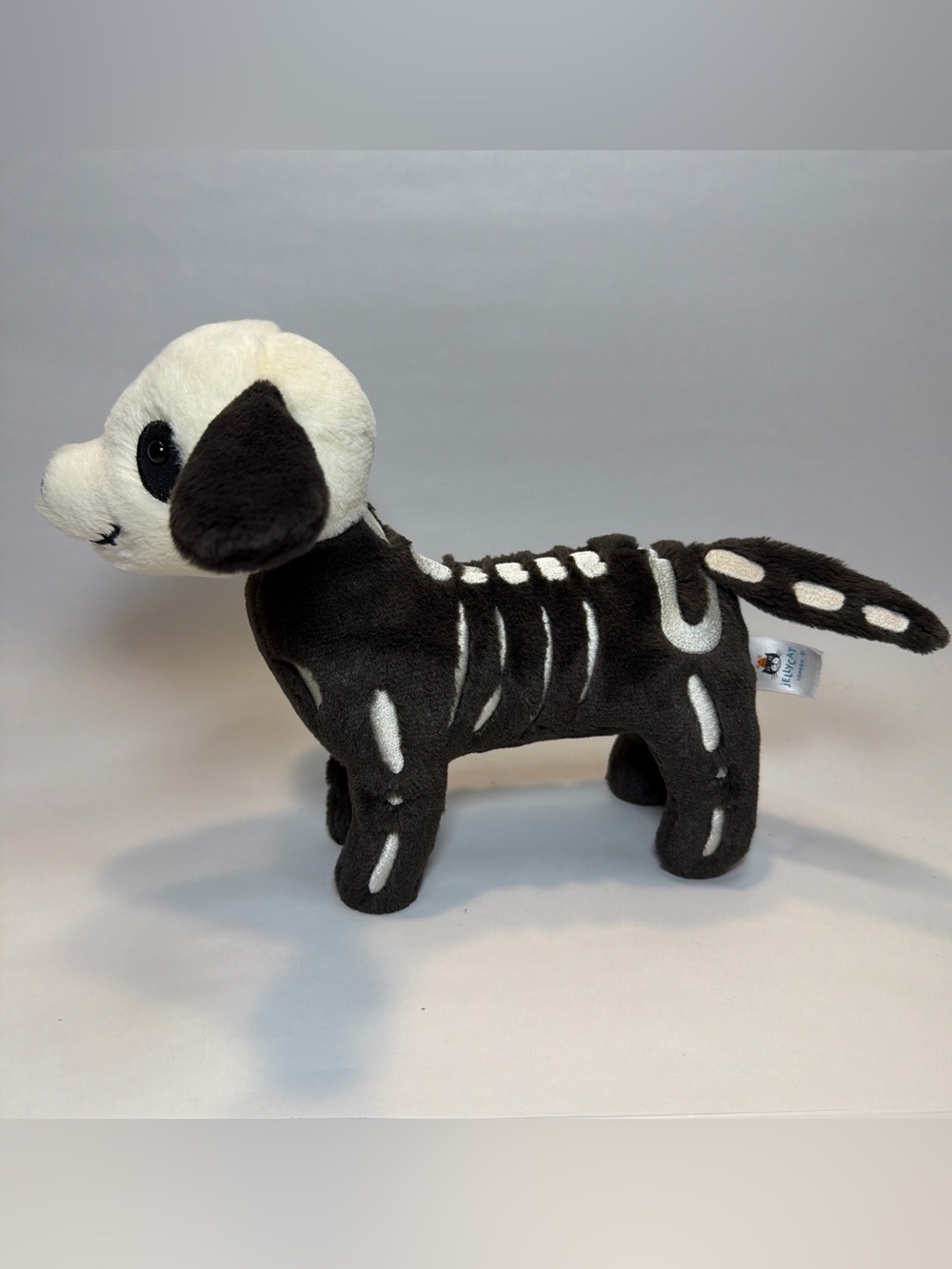 Jellycat Skeledog Dan Skeleton Dog Plush Stuffed Animal Toy, Halloween Retired